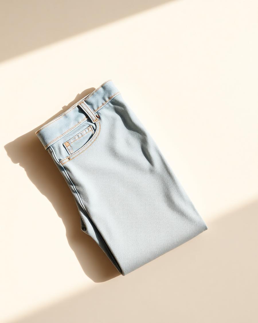 Raka jeans, ljus tvätt